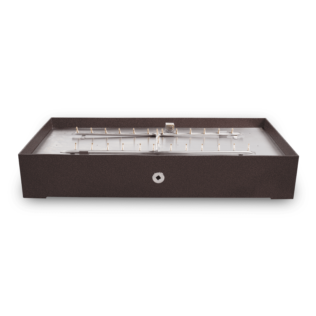 The Outdoor Plus 48 Inch Astoria Powder Coat Steel Gas Fire Pit with Flame Sense