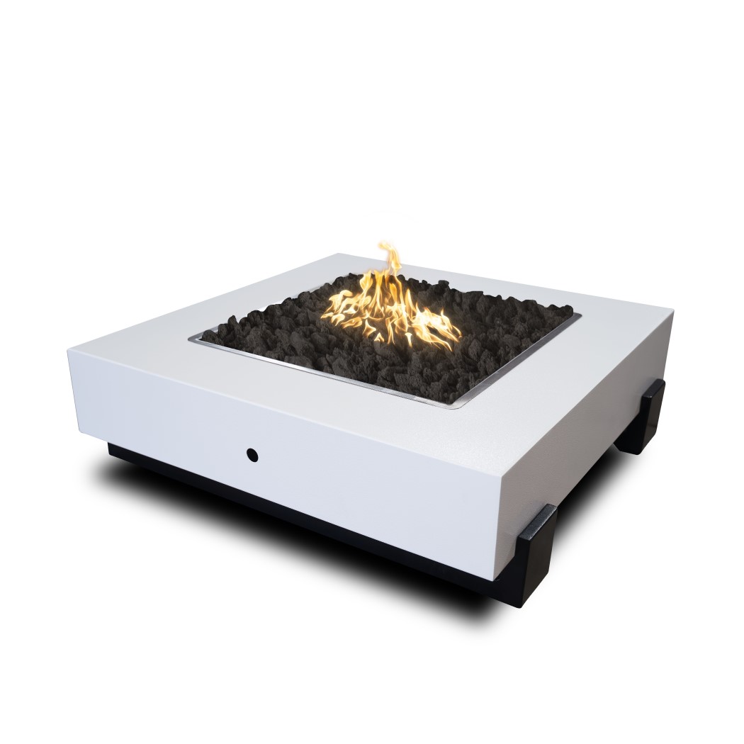 The Outdoor Plus 48 Inch Seal Rock Powder Coat Steel Gas Fire Pit