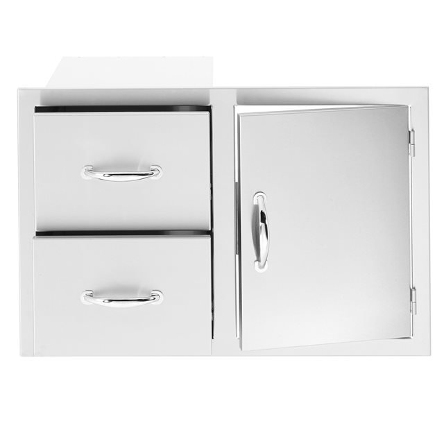 TrueFlame 30 Inch Stainless Steel 2-Drawer and Access Door
