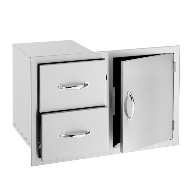 TrueFlame 36 Inch Stainless Steel 2-Drawer and Access Door