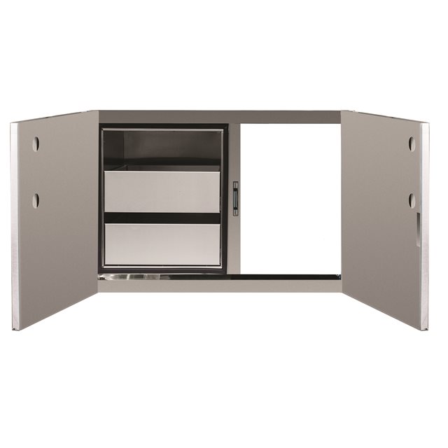 TrueFlame 36 Inch Stainless Steel 2-Drawer Dry Storage Pantry and Access Door