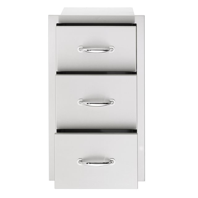 TrueFlame 17 Inch Stainless Steel Triple Drawer