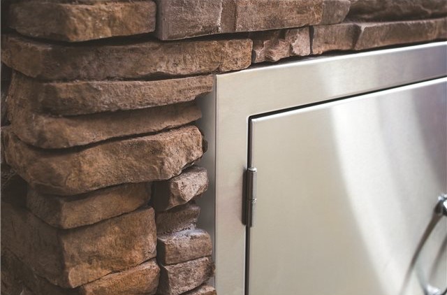 TrueFlame 20 x 27 Inch Stainless Steel Vertical Access Door with Masonry Frame Return