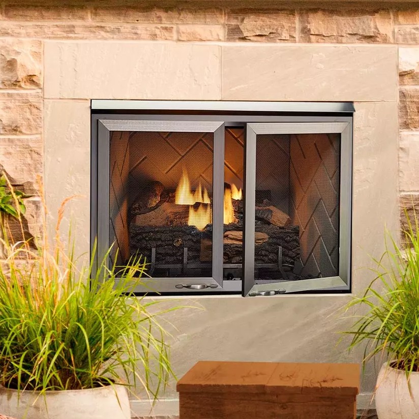 Outdoor Lifestyle 42 Inch Vesper Vent Free Outdoor Gas Firebox