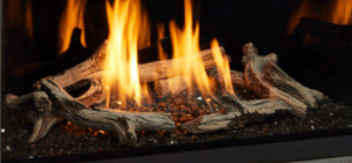 Majestic Driftwood Logs for Modern Meridian Gas Fireplaces