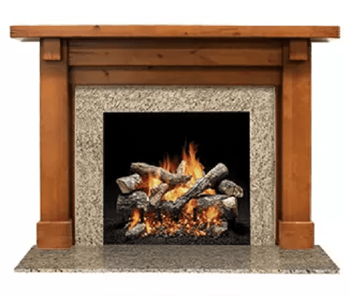 Majestic 42 Inch Meridian Modern Natural Gas Direct Vent Fireplace with Battlefield B Mantel