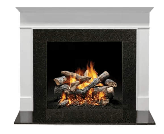Majestic 36 Inch Meridian Platinum Gas Direct Vent Fireplace with Wescott B Mantel