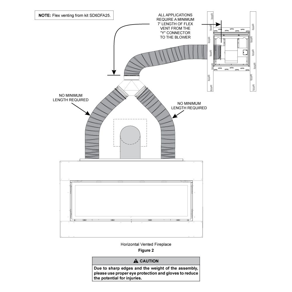 Empire Flex Vent Kit for Forced Air Heat Management Kit