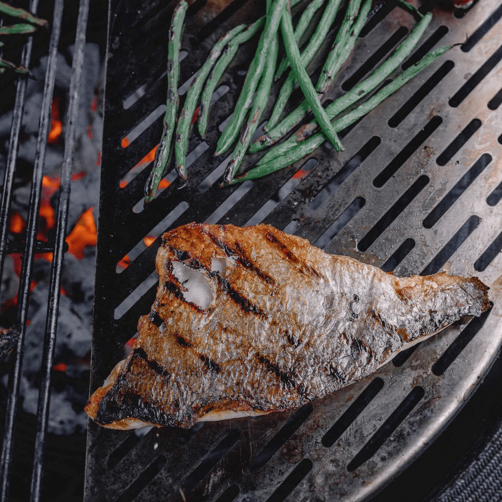 Kamado Joe Half Moon Stainless Steel Fish and Vegetable Cooking Grate for Big Joe Grills