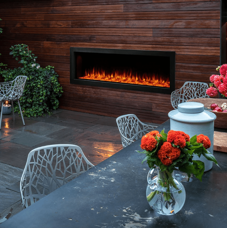 Simplifire 43 Inch Forum Outdoor Linear Electric Fireplace