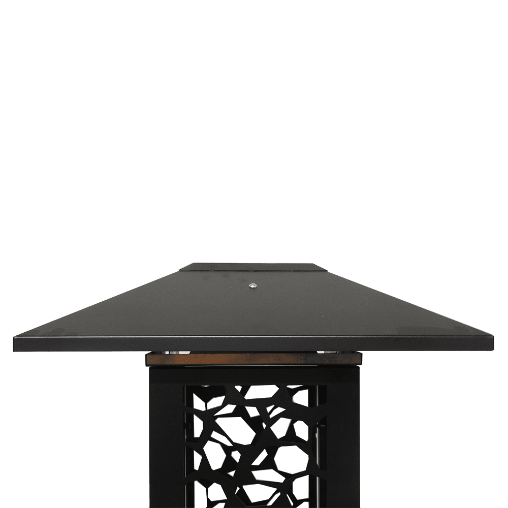 AZ Patio Heaters Matte Black Hiland Wood Pellet Glass Tube Heater