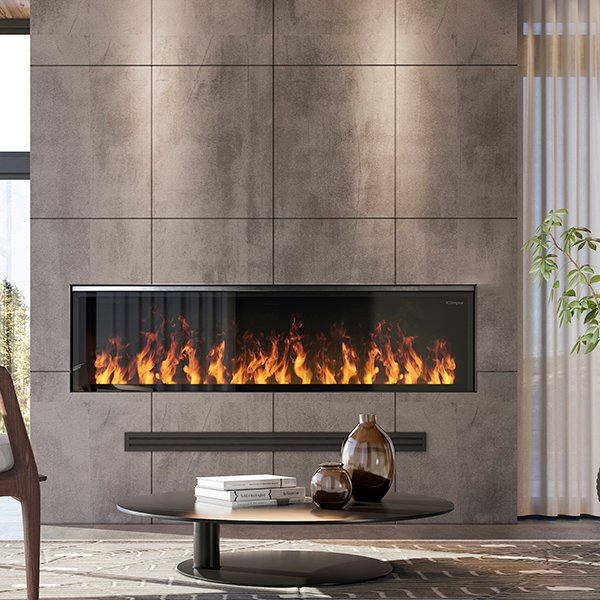 Dimplex 66 Inch Optimyst Linear Electric and Water Vapor Fireplace with Media