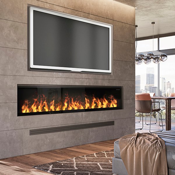 Dimplex 86 Inch Optimyst Linear Electric and Water Vapor Fireplace with Media