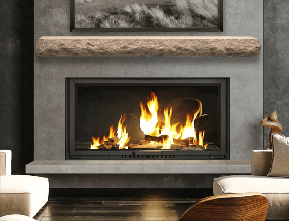 Pearl Mantels 60 Inch Natural Cut Stone Non-Combustible Mantel Shelf