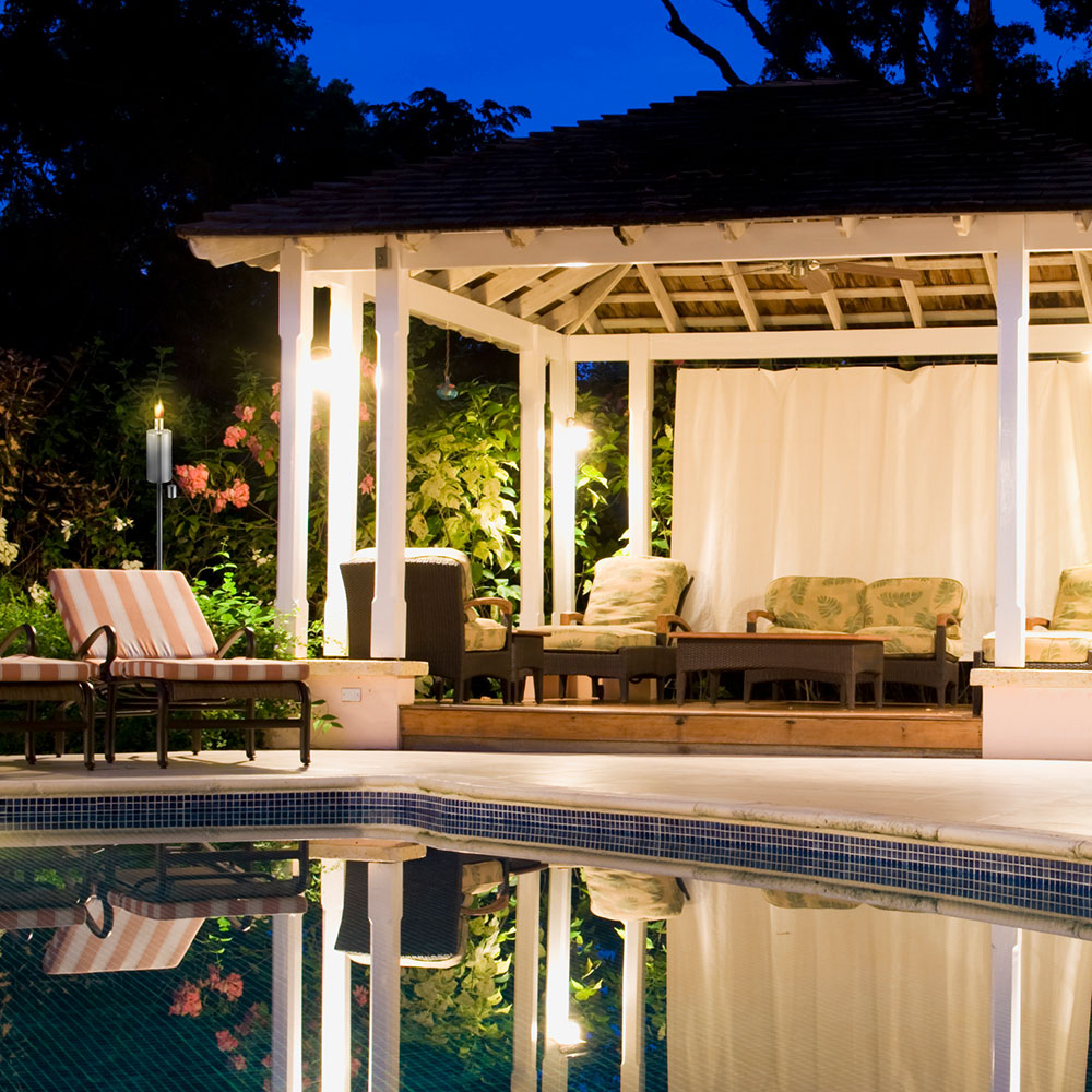 Anywhere Fireplace 65 Inch Stainless Steel Cylinder Outdoor Citronella/Lamp Oil Torch - 2 Pack