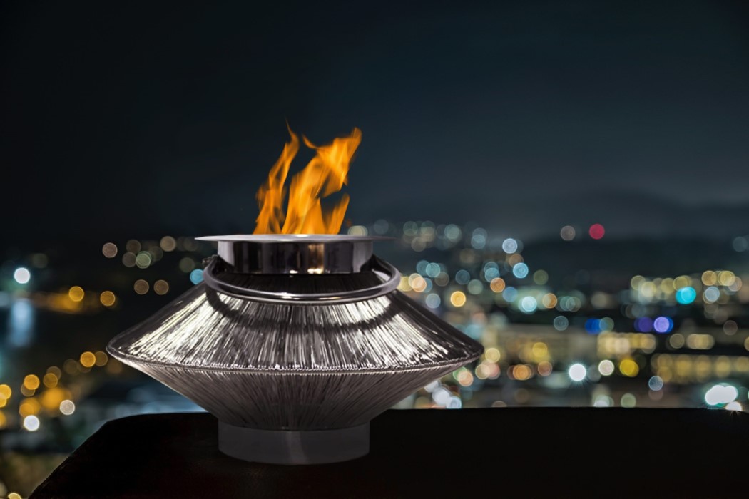 Anywhere Fireplace 13 Inch Saturn Stainless Steel Ethanol Gel Fuel Fireplace/Lantern
