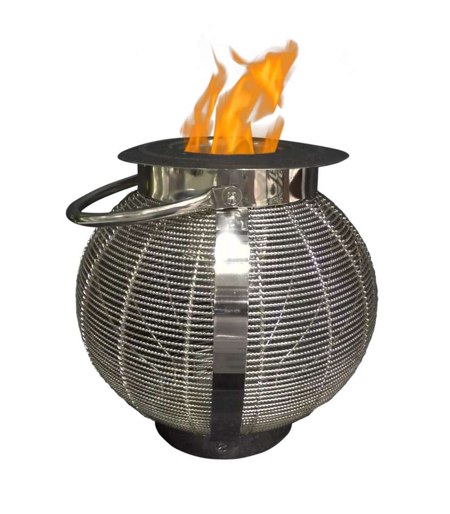 Anywhere Fireplace 10 Inch Jupiter Stainless Steel Ethanol Gel Fuel Fireplace/Lantern