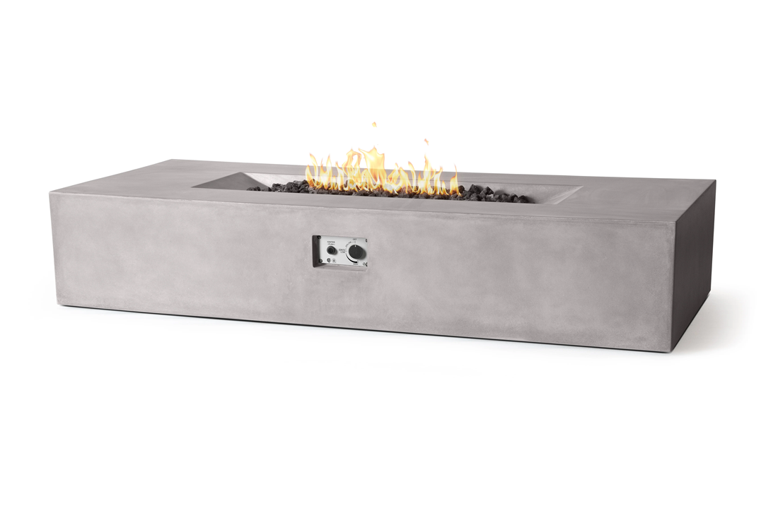 Pyromania Fire Features 72 Inch Laguna Concrete Gas Fire Table