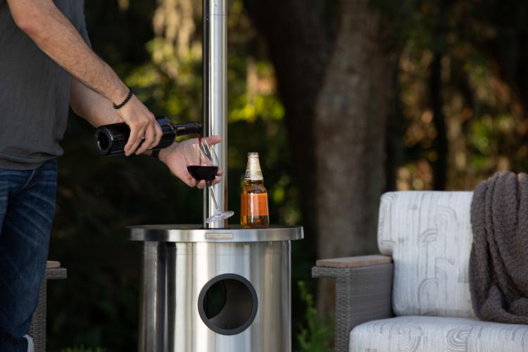 Fire Sense 90 Inch Propane Patio Heater with Table