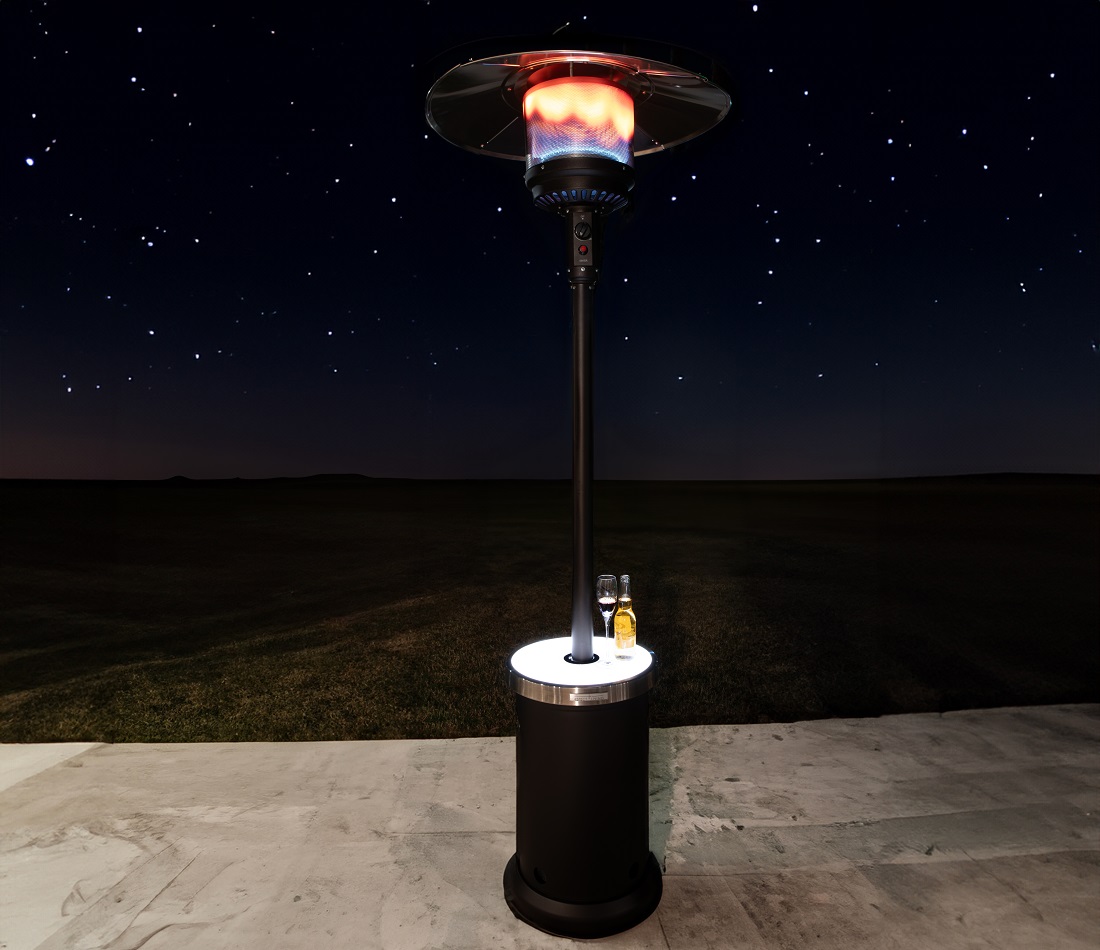 Fire Sense 90 Inch Propane Patio Heater with LED Table