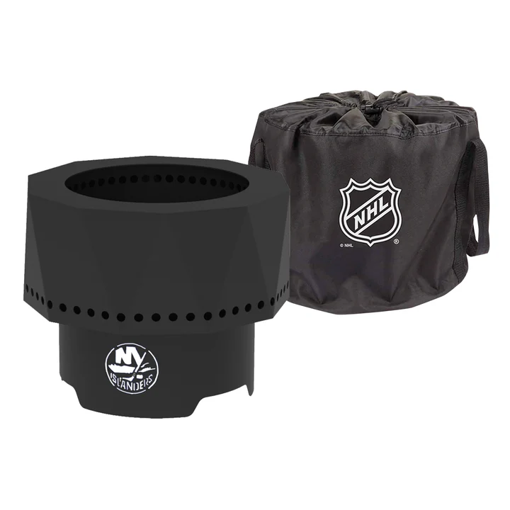Blue Sky NHL New York Islanders Smokeless Steel Portable Wood Burning Fire Pit