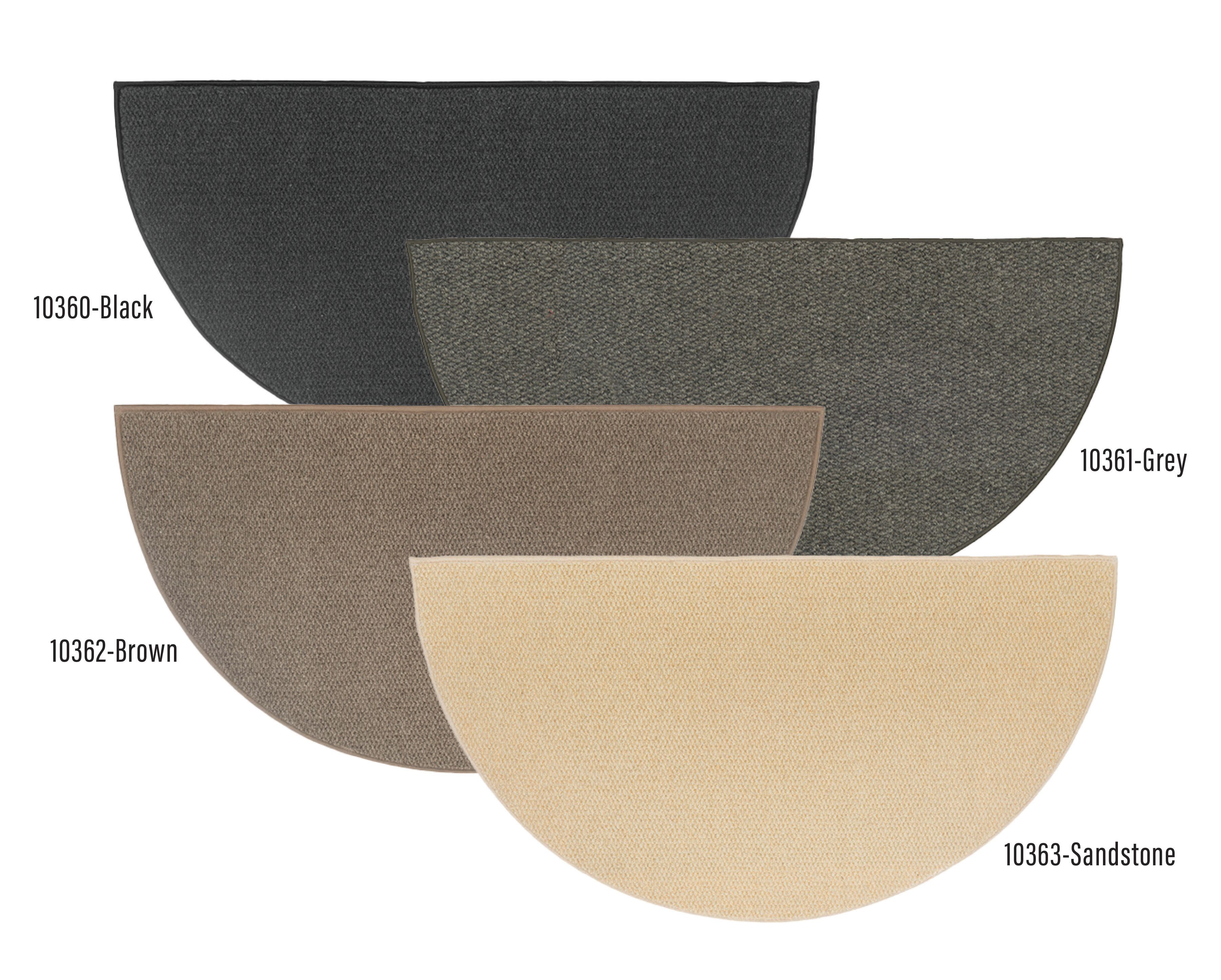 Goods of the Woods 48 x 27 Inch Wool Andiron Half Round Hearth Rug