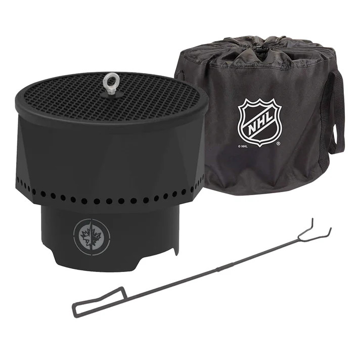 Blue Sky NHL Winnipeg Jets Smokeless Steel Portable Wood Burning Fire Pit