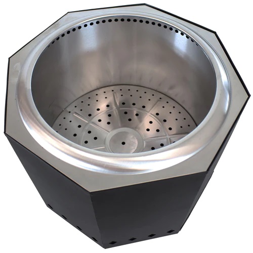 SunnyDaze 22 Inch Stainless Steel Octagon Smokeless Woodburning Fire Pit