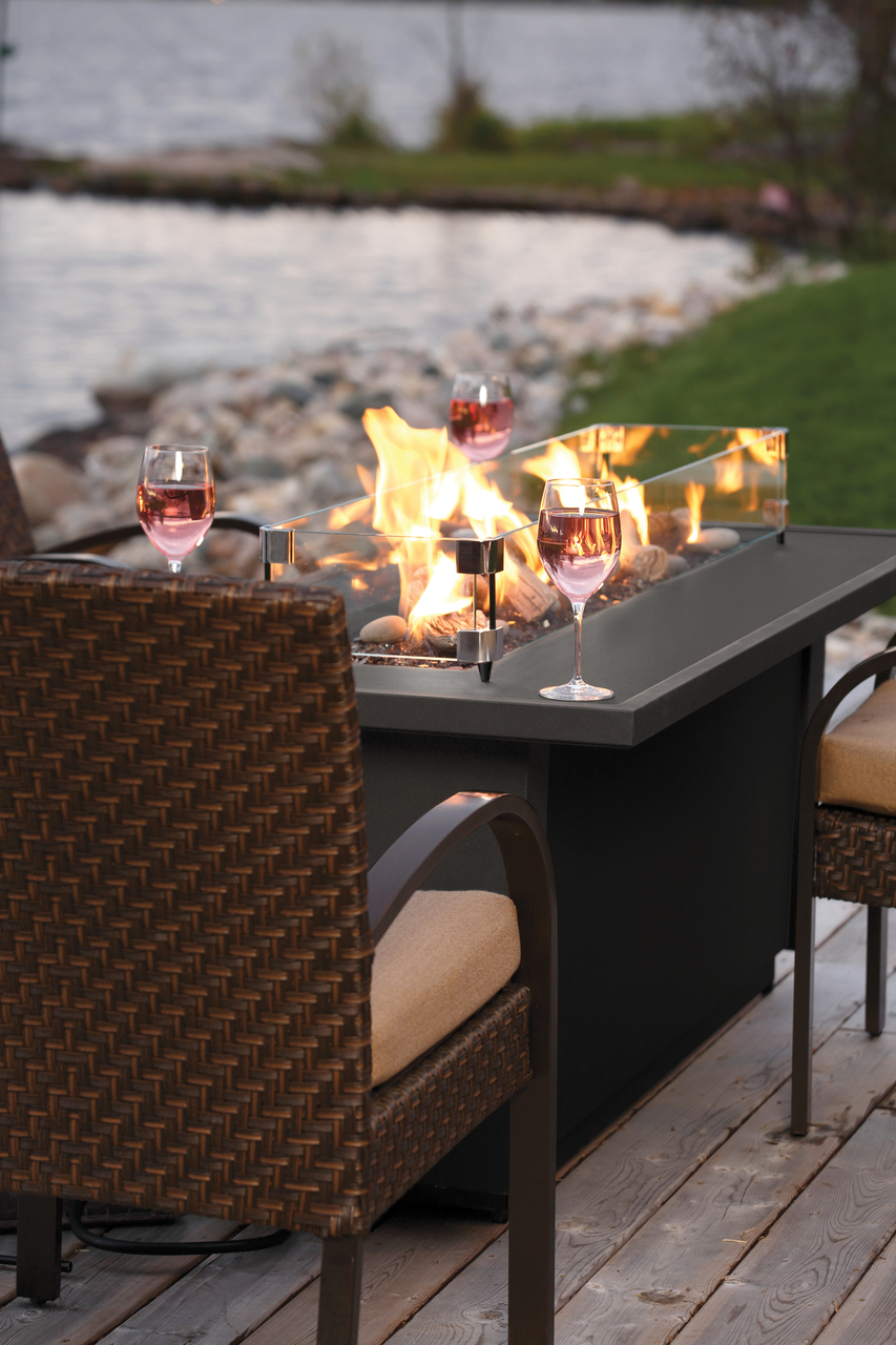 Kingsman 24 Inch Barbara Jean Collection Outdoor Linear Firestand with Manual Controls