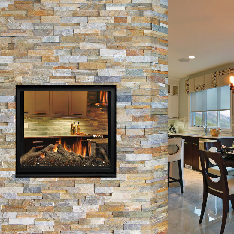 Kingsman Clean View Direct Vent See Through Gas Fireplace - Millivolt - MCVST42