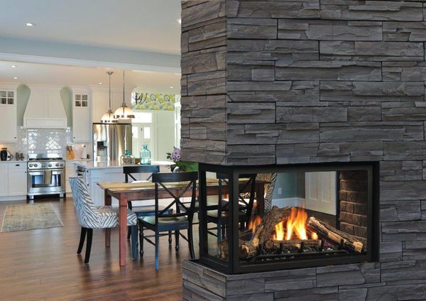 Kingsman Clean View Direct Vent See Through Gas Fireplace Heater - Millivolt - MCVST42H