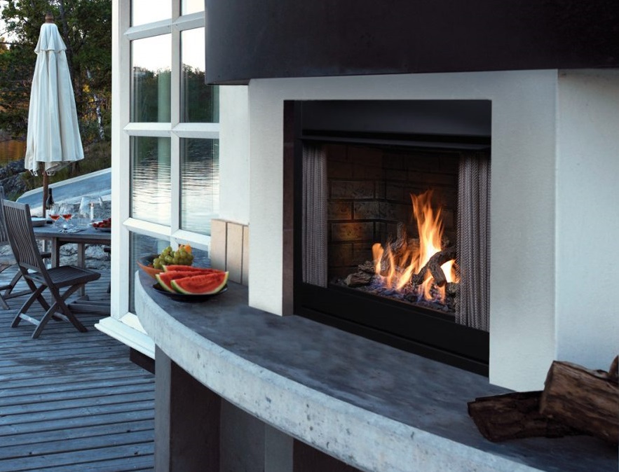 Kingsman OFP42 Outdoor Vent Free Gas Fireplace - IPI Ignition