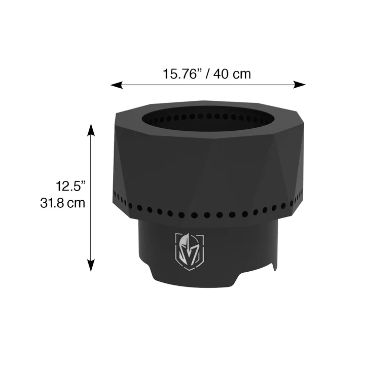 Blue Sky NHL Vegas Golden Knights Smokeless Steel Portable Wood Burning Fire Pit