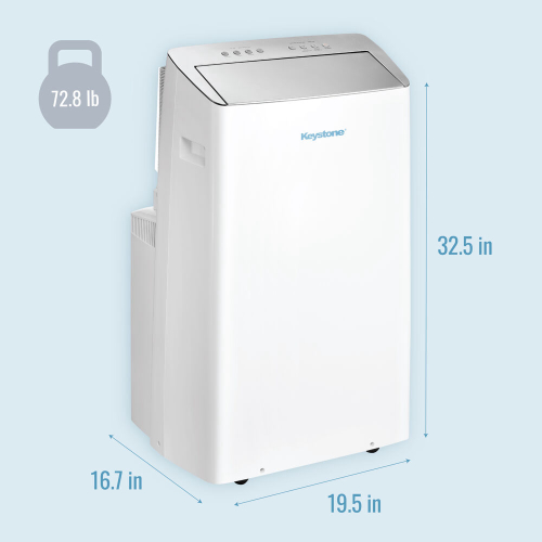 Keystone 12 - 000 BTU Portable Inverter Air Conditioner with Remote Control
