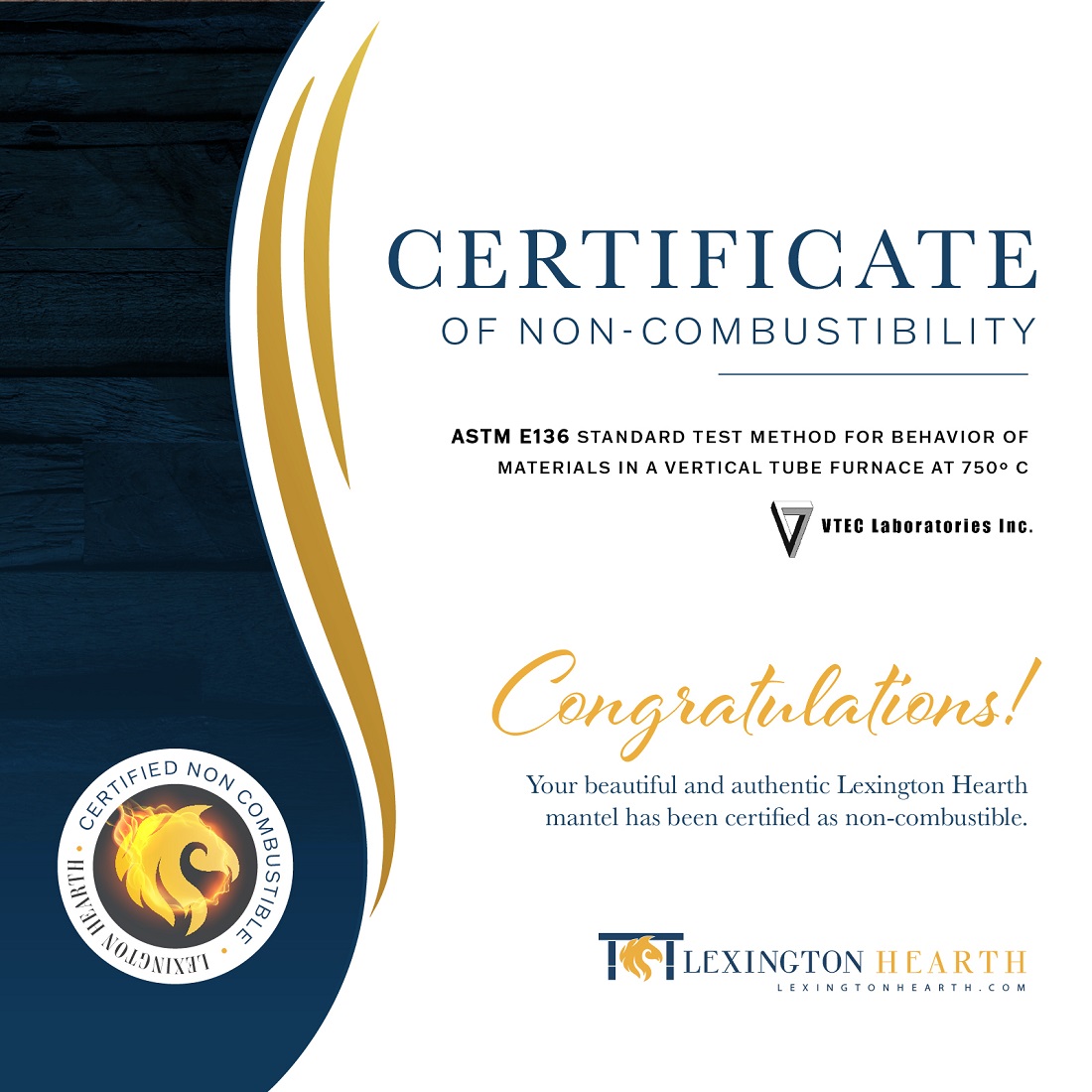 Lexington Hearth 6 Foot Cabin Pine Non-Combustible Mantel Shelf