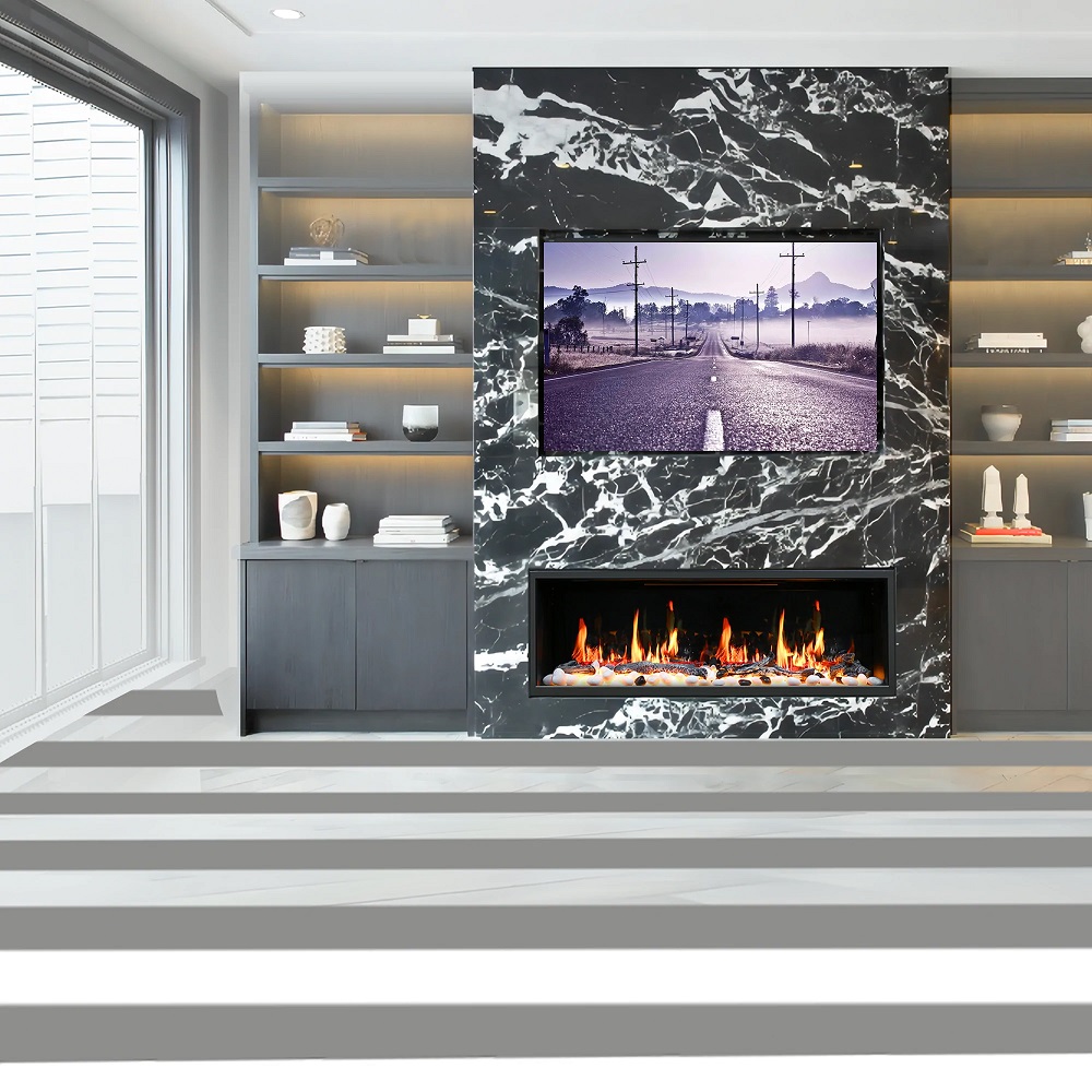 Litedeer Homes Latitude 45 Inch Ultra Slim Built-in Electric Linear Fireplace