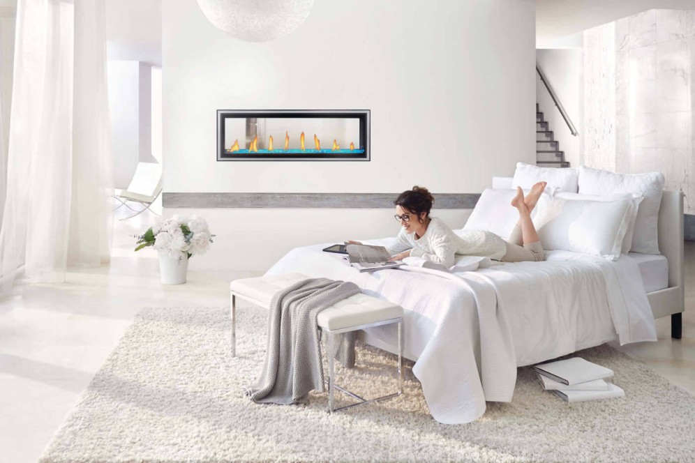 Napoleon 50 Inch See-Through Vector Direct Vent Linear Gas Fireplace - Electronic Ignition