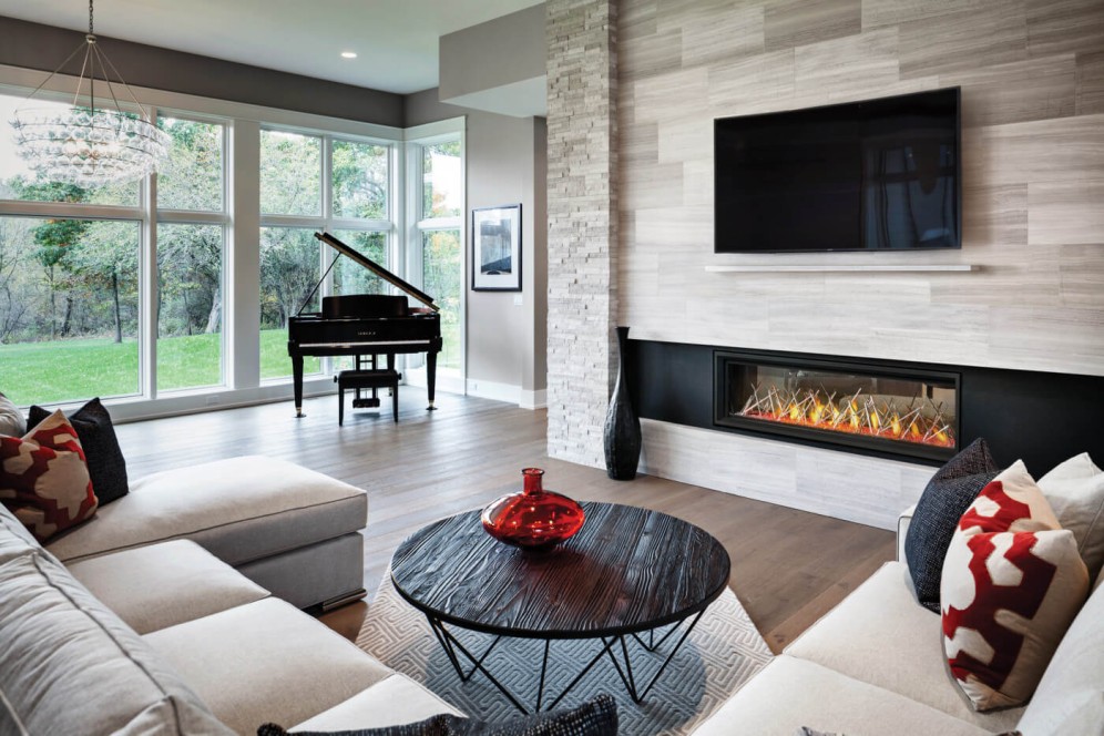 Napoleon 62 Inch See-Through Vector Direct Vent Linear Gas Fireplace - Electronic Ignition