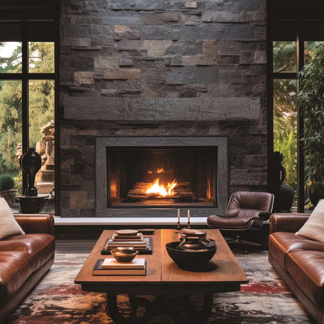 Lexington Hearth 6 Foot Farmhouse Non-Combustible Mantel Shelf