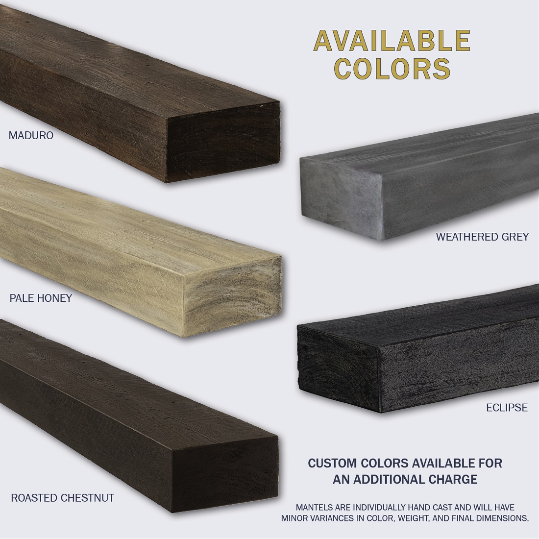 Lexington Hearth 6 Foot Flat Sawn Beam Non-Combustible Mantel Shelf
