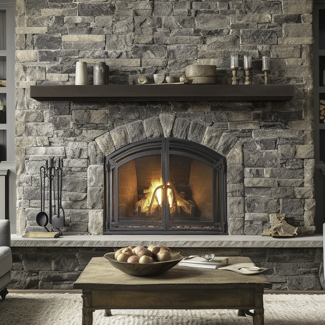 Lexington Hearth 4 Foot Flat Sawn Beam Non-Combustible Mantel Shelf