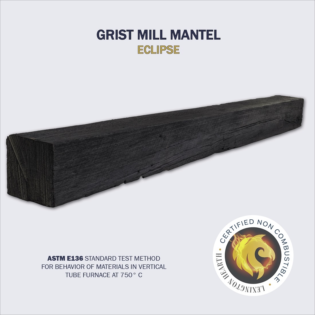 Lexington Hearth 6 Foot Grist Mill Non-Combustible Mantel Shelf