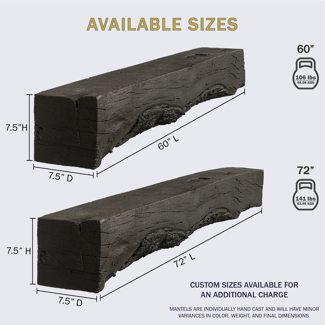 Lexington Hearth 5 Foot Rickhouse Non-Combustible Mantel Shelf