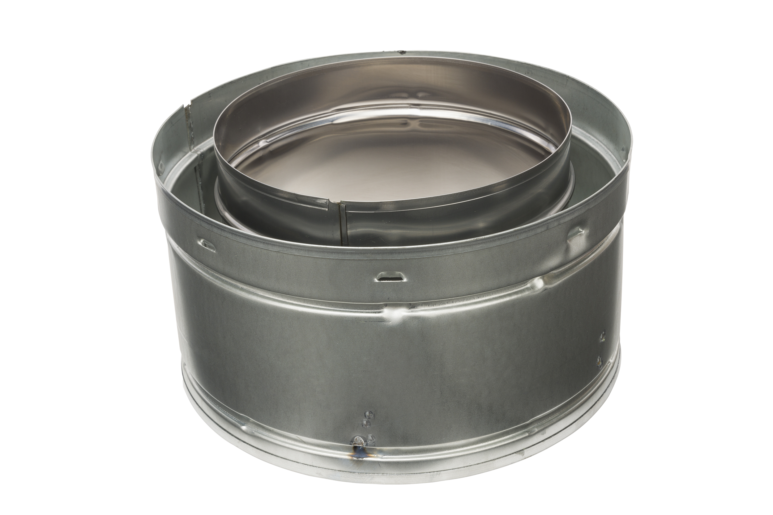 Majestic SL300 8-Inch Inner Diameter Stainless Steel Chimney Pipe with Galvalume Outer Wall - 6 Inch Length