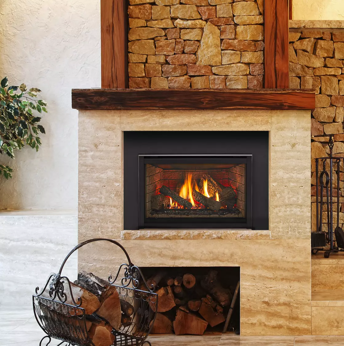 Majestic 30 Inch Trilliant Direct Vent Natural Gas Fireplace Insert with Intellifire Ignition
