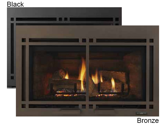 Majestic Contemporary Rectangular Door for 30" Ruby Fireplace Inserts