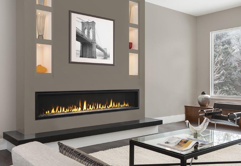 Majestic Echelon II 72" Direct Vent Linear Fireplace with IntelliFire Plus Ignition