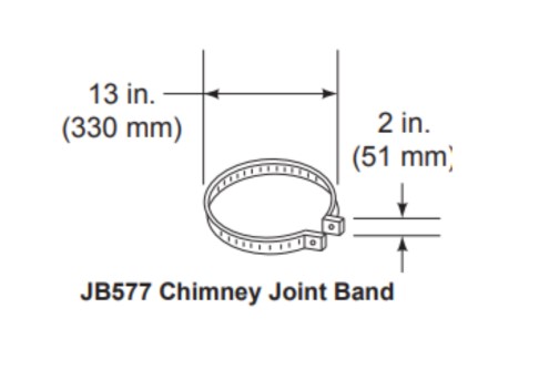 Majestic SL1100 Pack of 3 Chimney Joint Bands - For 11-Inch Inner Diameter Majestic SL1100 Chimney