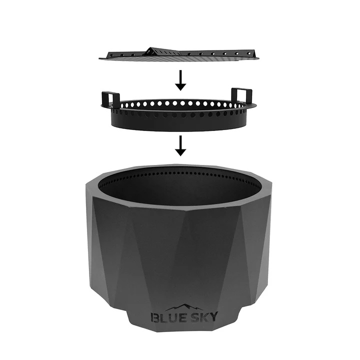 Blue Sky Outdoor Living 30 Inch Round Mammoth Dual-Fuel Smokeless Fire Pit