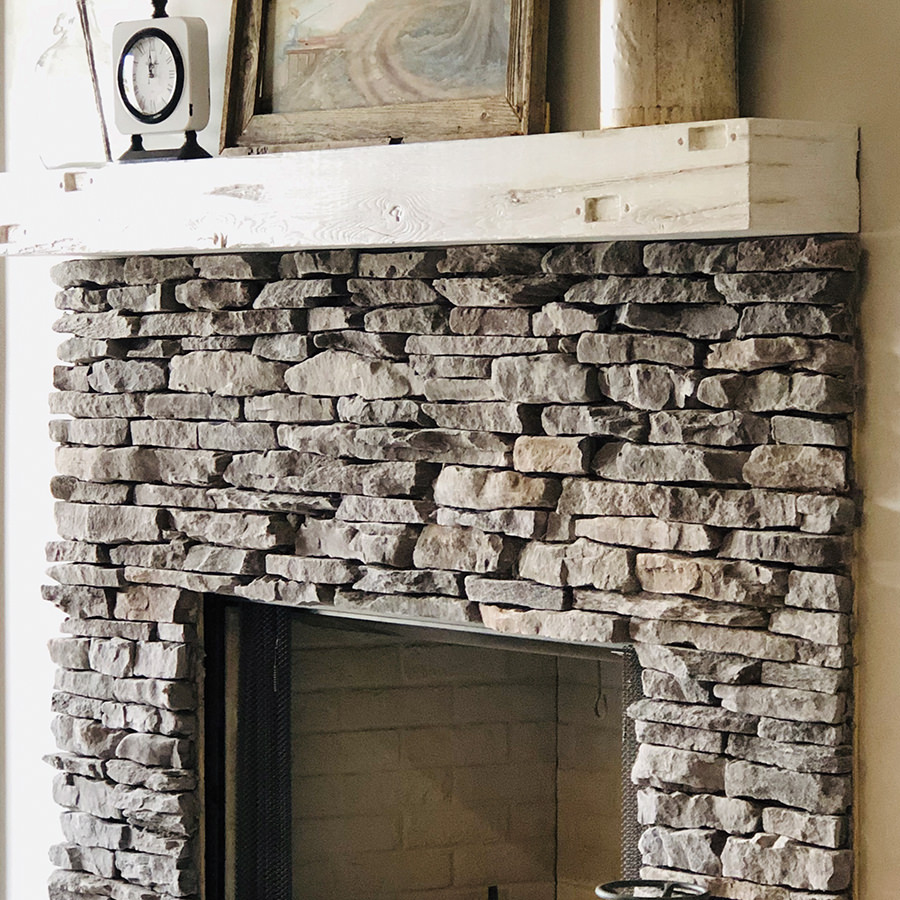 MantelX Millstone 6 Foot Cast Stone Fireplace Mantel Shelf